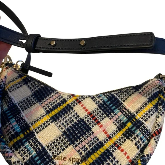 Kate Spade Smile Plaid Tweed Small Crossbody - Picture 5 of 15